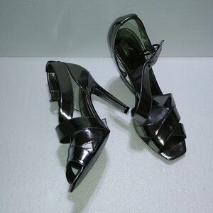 Next NSJOSALYN2 Silver Patent Strappy Heels Size 8